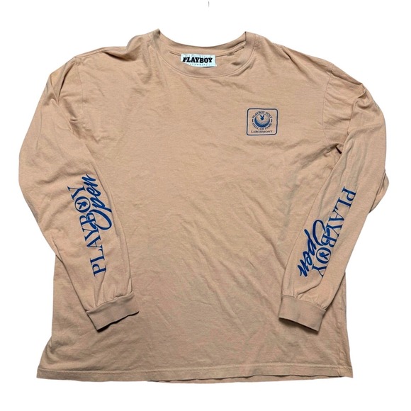 PLAYBOY Other - Playboy‎ Golf Hall of Fame Larchmont Long Sleeve T Shirt Tan Mens XL